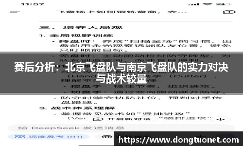 赛后分析：北京飞盘队与南京飞盘队的实力对决与战术较量
